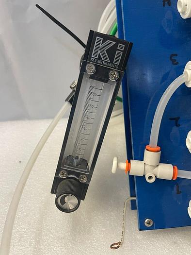 Used PNEUMATIC ACTUATOR WITH FLOW SWITCH, DIGITAL READOUT, ECOTECH VALVE AND KEY INST