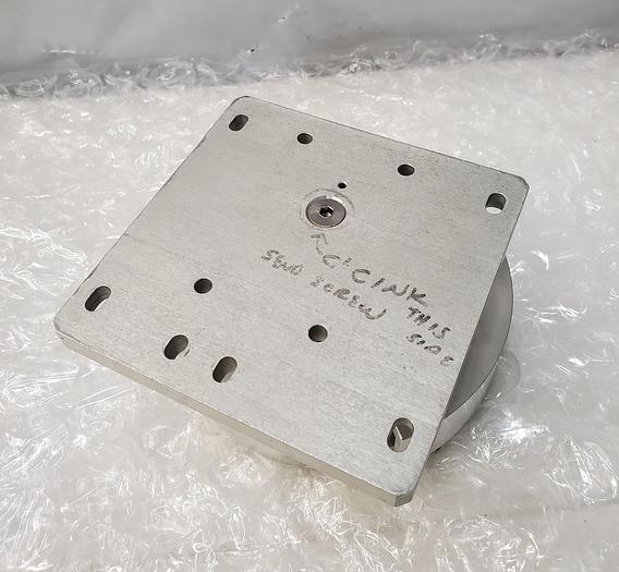 Used MICROSCOPE STAGE FIXTURE STAINLESS STEEL