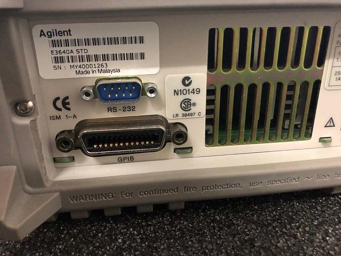 Used AGILENT E3640A DC POWER SUPPLY