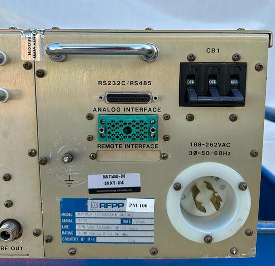 Used RF POWER PRODUCTS RF20S POWER SUPPLY