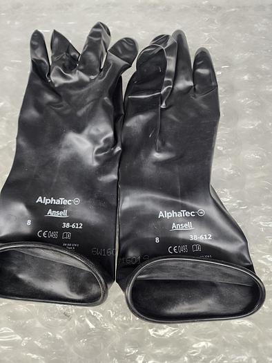 Used ALPHATEC 38-612 BLACK RUBBER GLVOES