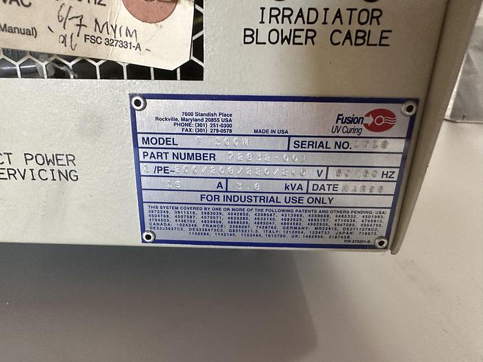 Used FUSION UV CURING P-300M