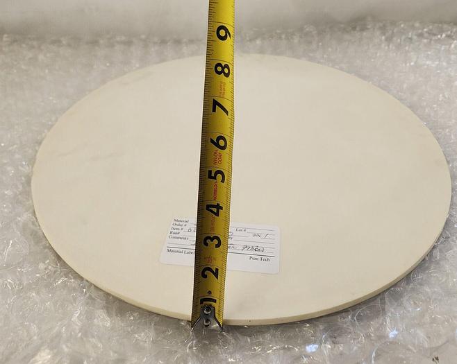 Used COORS CERAMICS 583283 CERAMIC PLATE 18.720 OD X 0.250
