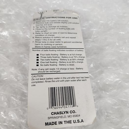 CHASLYN BATTERY TESTER 4119