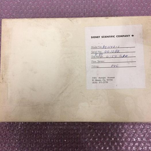 Used SIGNET SCIENTIFIC COMPANY P51140-1 FLO-LIMIT DETECTOR