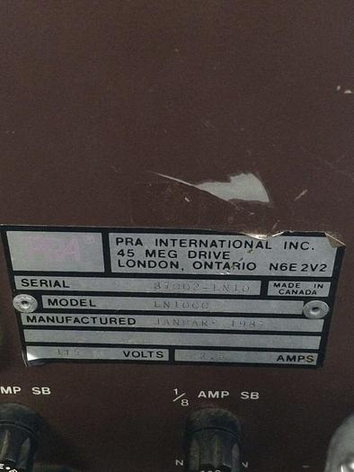 Used PRA(Photochemical Research Associates) Nitrogen Laser Model LN1000