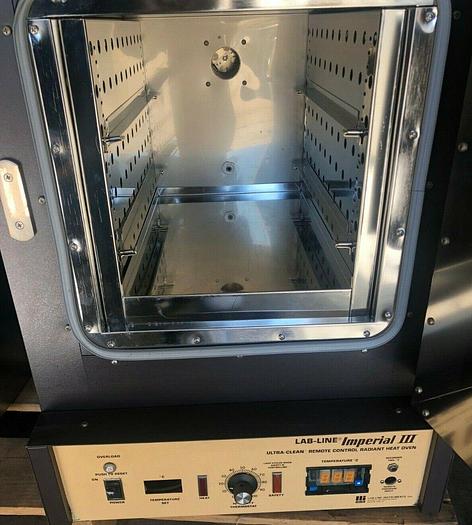 Used LAB-LINE IMPERIAL III ULTRA-CLEAN REMOTE CONTROL RADIANT HEAT OVEN 3450M