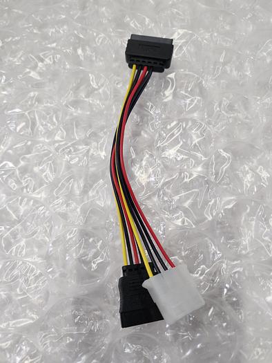 Used SATA Male to 4Pin IDE Female + SATA Female Power Cable