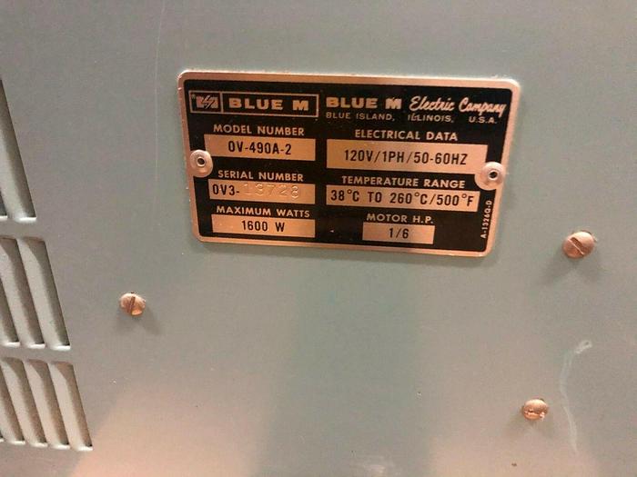 Used BLUE M 0V-490A-2