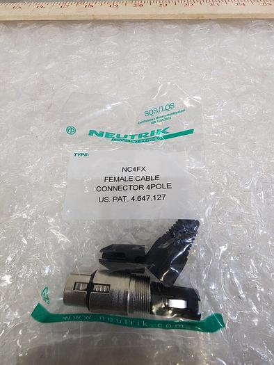 NEUTRIK NC4FX FEMALE CABLE CONNECTOR 4POLE