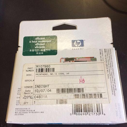 Used HP 10 INK COLOR CYAN LOT OF 4