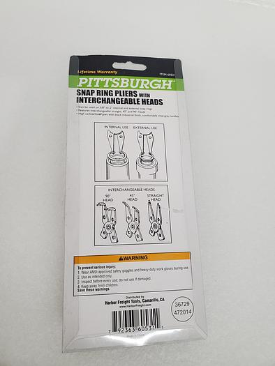 PITTSBURGH 60531 SNAP RING PLIERS