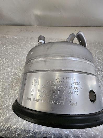 Used ALLOY PRODUCTS 205 PSI MAWP AT 100F PRESSURE VESSEL