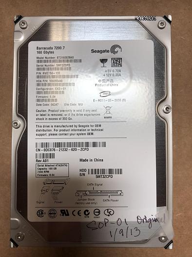 Used SEAGATE BARRACUDA ST3160828AS