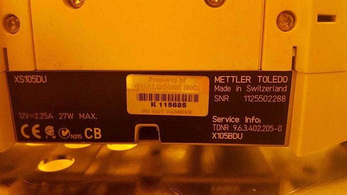 Used Mettler Toledo Model XS105DU
