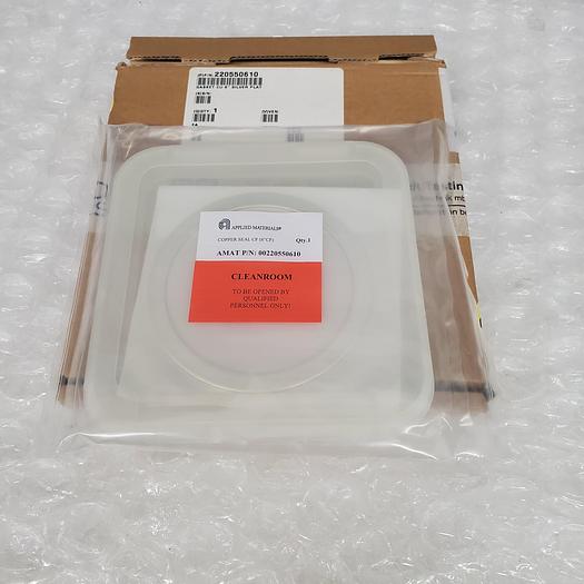 APPLIED MATERIALS P/N: 220550610 GASKET COPPER 6'' SILVERPLATE MADE BY ICT