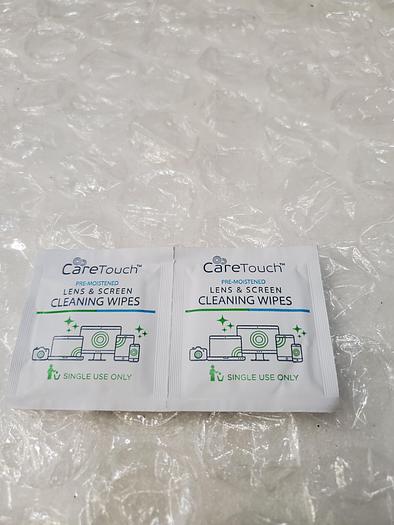 Used CARETOUCH 210 LENS & SCREEN CLEANING WIPES