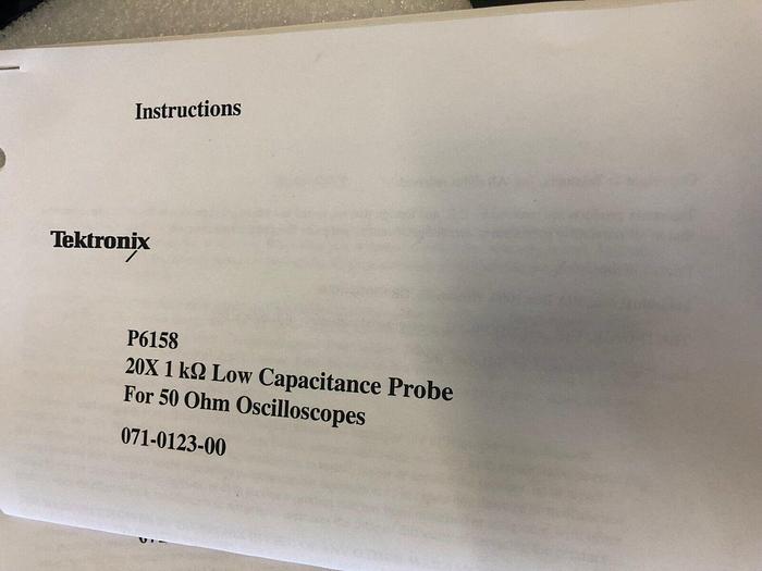 Used TEKTRONIX P1658 20X LOW CAPACITANCE PROBE