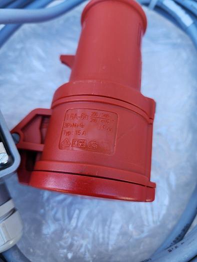 Used MENNEKES PLUG CONNECTOR 16A-6H TYPE 15A WITH CABLE