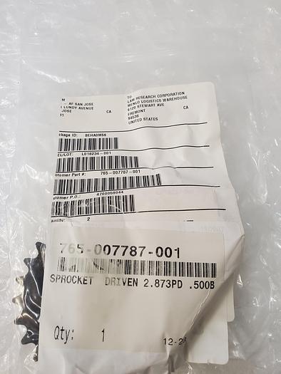 Used 765-007787-001 SPROCKET DRIVEN 2.873PD .500B