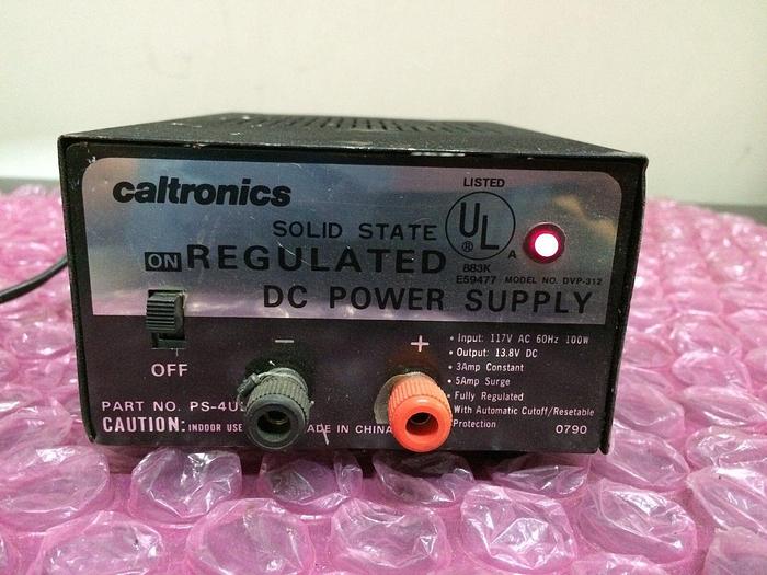 Used CALTRONICS MODEL #DVP-312 TYPE NO. PS-4UL DC POWER SUPPLY
