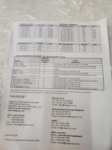 NALGENE 8000-0020 TUBING