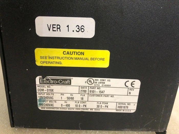 Used ELECTRO-CRAFT DDM-019X