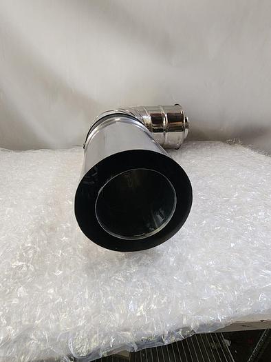 Used DOUBLE WALL STAINLESS STEEL ELBOW SSD4'' 90 DEG