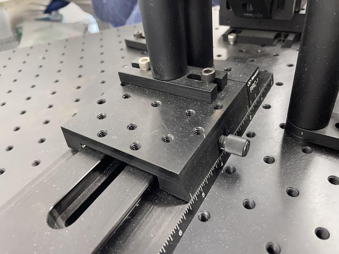 Used NEWPORT PRC-3 PROBE STATION ELECTRO ABSORTION OPTIC ASSEMBLY 24 L x 18W x 11H