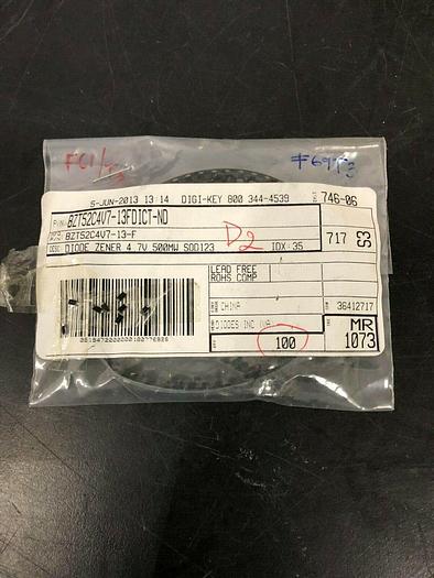 Used BZT52C4V7-13-F QTY 63