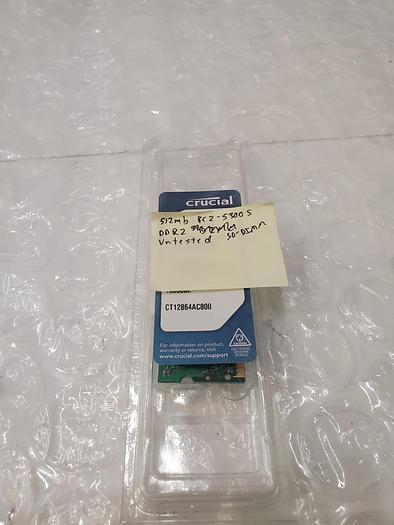 Used CRUCIAL CT12864AC800 1GB DDR2 SODIMM MEMORY