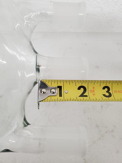 Used KONTES 5000 ML ROUND GLASS FLASK (4 NECK)