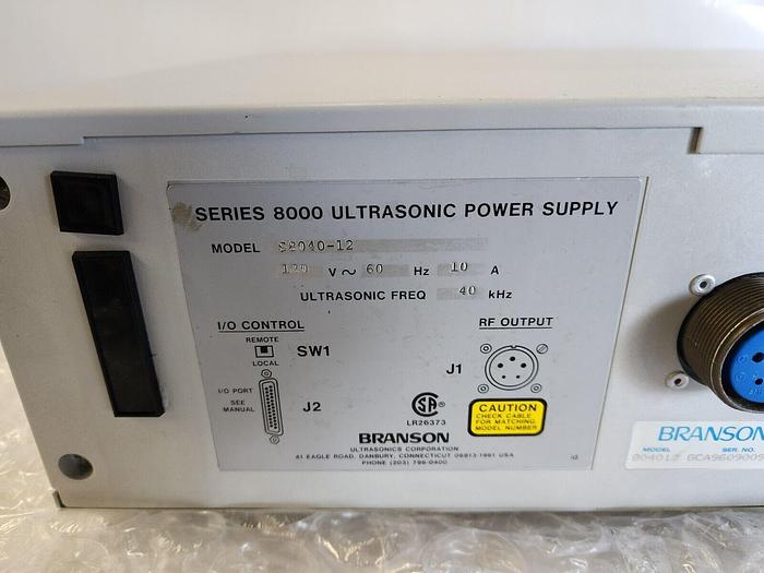 Used BRANSON SERIES 8000 ULTRASONIC POWER SUPPLY