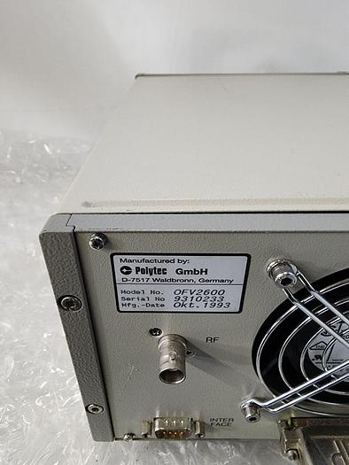 Used POLYTEC OFV 2600 VIBROMETER CONTROLLER