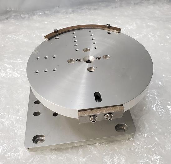 Used MICROSCOPE STAGE FIXTURE STAINLESS STEEL