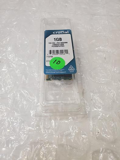 Used CRUCIAL CT12864X40B.Y16FY 1GB 200-PIN SODIMM MEMORY