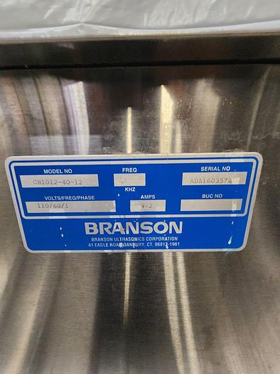 Used BRANSON CH1012-40-12 ULTRASONIC TANK