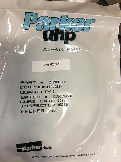 Used PARKER UHP O-RING 2-280-UHP