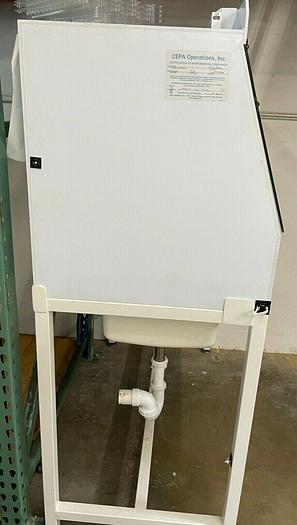 Used E.L. Mustee & Sons inc CHEMICAL SAFE POLYBENCH WUAL SINKS WITH SPRAYER AND YELLO