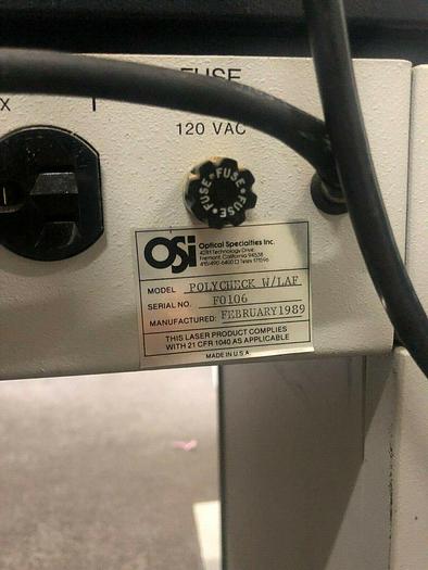 Used OPTICAL SPECIALTIES INC POLYCHECK W-LAF