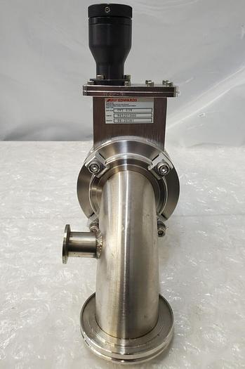 Used EDWARDS GVI 63M GATE VALVE WITH STAINLESS STEEL ADAPTER