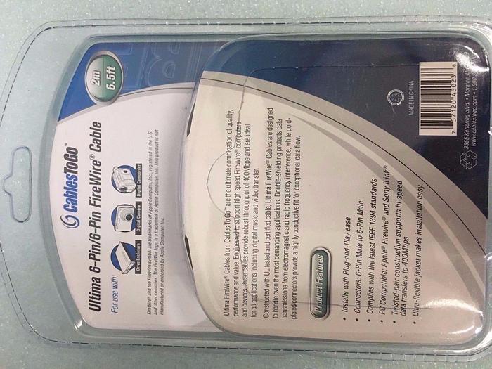Used 2M ULTIMA 6-PIN Fire Wire Cable