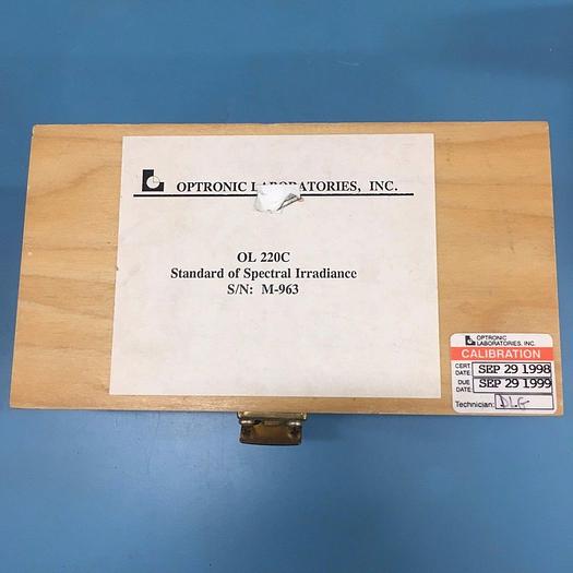Used OPTRONIC LABORATORIES OL 220C Standard of Spectral Irradiance