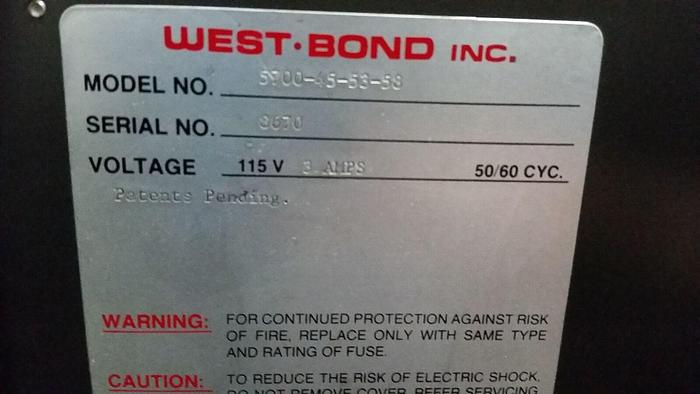 Used WestBond Wire Bonder #5700-45-53-58 & More!