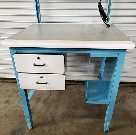 Used WORKBENCH WITH STORAGE AND LIGHT 36''  X 36''