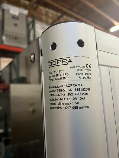 Used Sopra SE 5-FPD Ellipsometer