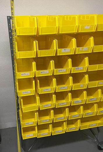 Used Stackable bin organizer on wheels 36''x23''x59''h