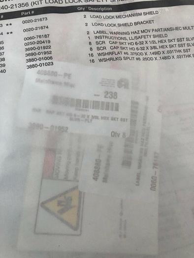 AMAT 0240-21356 KIT LOAD LOCK SAFETY SHIELD
