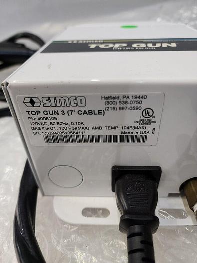 Used SIMCO TOP GUN 3 (7' CABLE) PN 4005105
