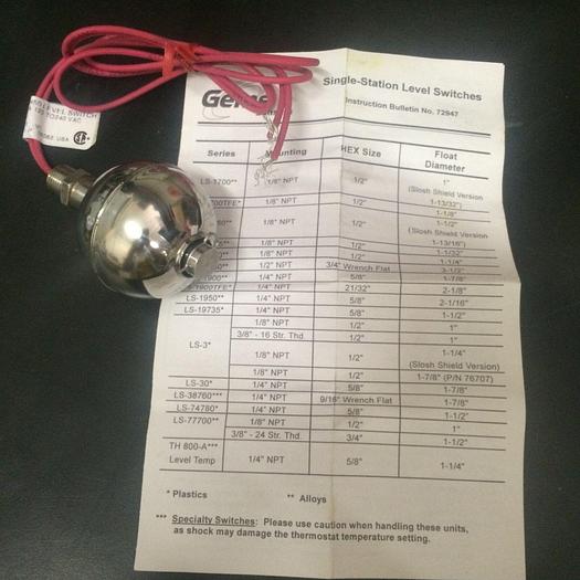 GEMS Level Switch LS-1950